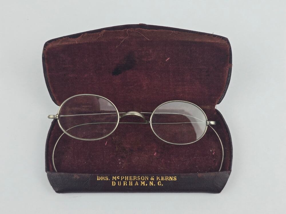 Antique small Allumina? Eyeglasses Spectacles Reading Glasses Scrooge